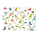 Baby Dino Seamless Pattern Crystal Sticker (A4)