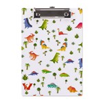 Baby Dino Seamless Pattern A5 Acrylic Clipboard