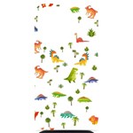 Baby Dino Seamless Pattern iPhone 14 Pro Black UV Print Case