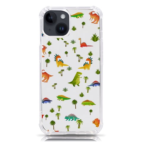 Baby Dino Seamless Pattern iPhone 14 TPU UV Print Case from ArtsNow.com Front