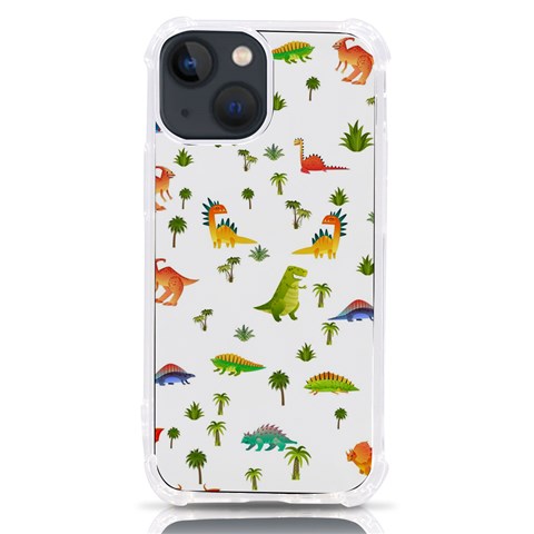 Baby Dino Seamless Pattern iPhone 13 mini TPU UV Print Case from ArtsNow.com Front