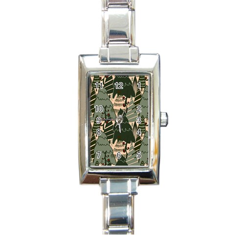 Christmas Vector Seamless Tree Pattern Rectangle Italian Charm Watch from ArtsNow.com Front