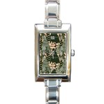 Christmas Vector Seamless Tree Pattern Rectangle Italian Charm Watch
