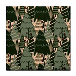 Christmas Vector Seamless Tree Pattern Tile Coaster