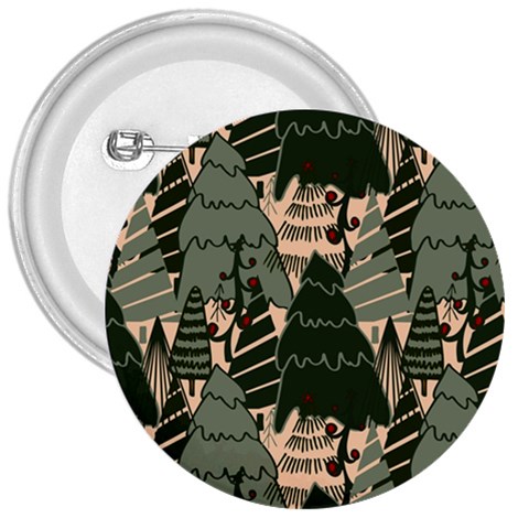 Christmas Vector Seamless Tree Pattern 3  Buttons from ArtsNow.com Front