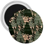 Christmas Vector Seamless Tree Pattern 3  Magnets