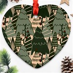 Christmas Vector Seamless Tree Pattern Ornament (Heart)