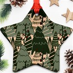 Christmas Vector Seamless Tree Pattern Ornament (Star)