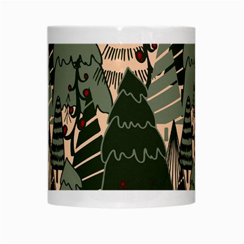 Christmas Vector Seamless Tree Pattern White Mug from ArtsNow.com Center