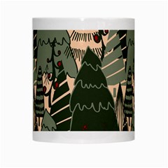 Christmas Vector Seamless Tree Pattern White Mug from ArtsNow.com Center