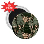 Christmas Vector Seamless Tree Pattern 2.25  Magnets (10 pack) 