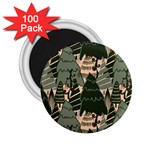 Christmas Vector Seamless Tree Pattern 2.25  Magnets (100 pack) 