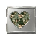 Christmas Vector Seamless Tree Pattern Mega Link Heart Italian Charm (18mm)