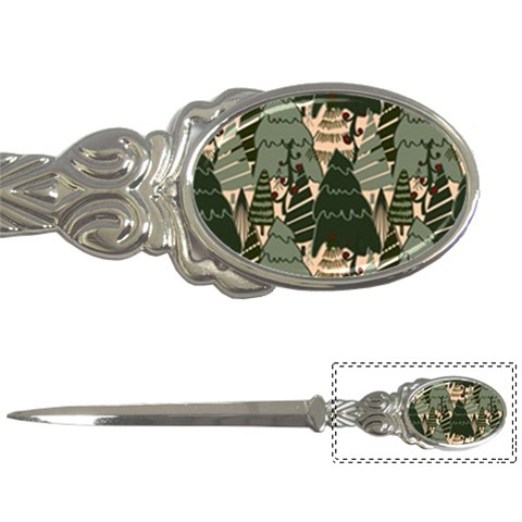 Christmas Vector Seamless Tree Pattern Letter Opener from ArtsNow.com Front