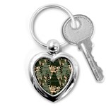 Christmas Vector Seamless Tree Pattern Key Chain (Heart)