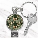 Christmas Vector Seamless Tree Pattern Nail Clippers Key Chain