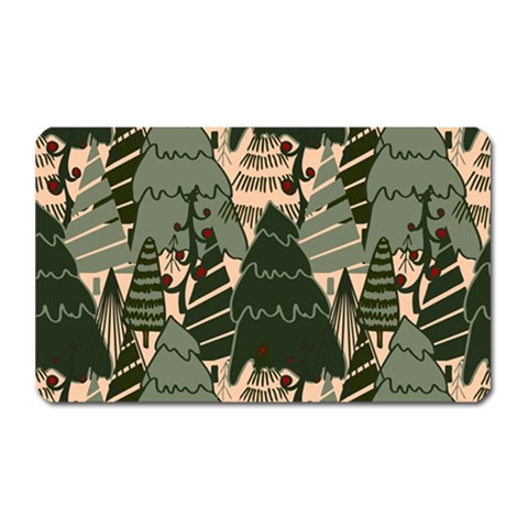 Christmas Vector Seamless Tree Pattern Magnet (Rectangular) from ArtsNow.com Front