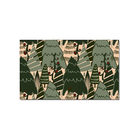 Christmas Vector Seamless Tree Pattern Sticker Rectangular (10 pack) from ArtsNow.com Front