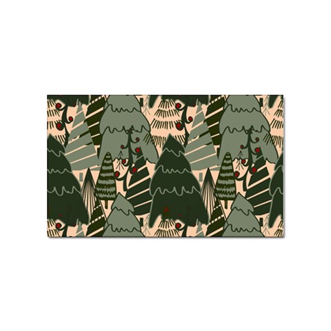 Christmas Vector Seamless Tree Pattern Sticker Rectangular (100 pack) from ArtsNow.com Front