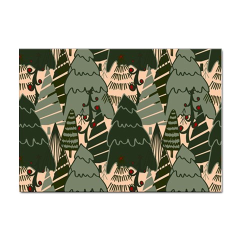 Christmas Vector Seamless Tree Pattern Sticker A4 (100 pack) from ArtsNow.com Front