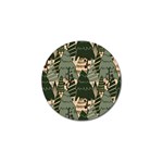 Christmas Vector Seamless Tree Pattern Golf Ball Marker