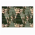 Christmas Vector Seamless Tree Pattern Postcard 4 x 6  (Pkg of 10)