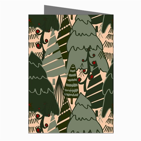 Christmas Vector Seamless Tree Pattern Greeting Cards (Pkg of 8) from ArtsNow.com Right