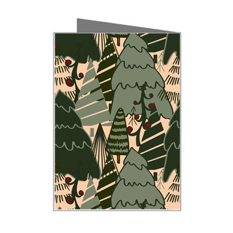 Christmas Vector Seamless Tree Pattern Mini Greeting Card from ArtsNow.com Right