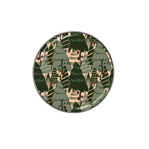 Christmas Vector Seamless Tree Pattern Hat Clip Ball Marker (10 pack) from ArtsNow.com Front