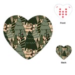 Christmas Vector Seamless Tree Pattern Playing Cards Single Design (Heart)