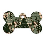 Christmas Vector Seamless Tree Pattern Dog Tag Bone (Two Sides)