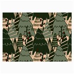 Christmas Vector Seamless Tree Pattern Large Glasses Cloth