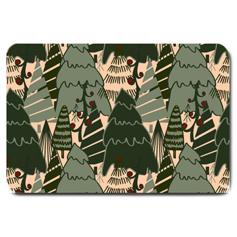 Christmas Vector Seamless Tree Pattern Large Doormat from ArtsNow.com 30 x20  Door Mat