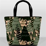 Christmas Vector Seamless Tree Pattern Bucket Bag