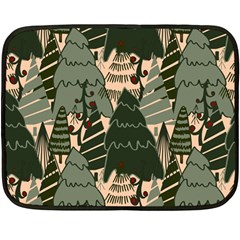 Christmas Vector Seamless Tree Pattern Two Sides Fleece Blanket (Mini) from ArtsNow.com 35 x27  Blanket Back
