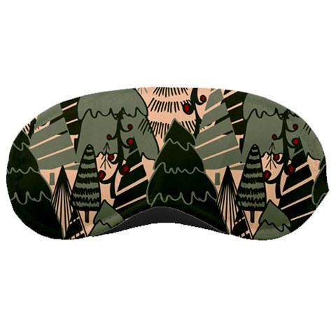 Christmas Vector Seamless Tree Pattern Sleep Mask from ArtsNow.com Front
