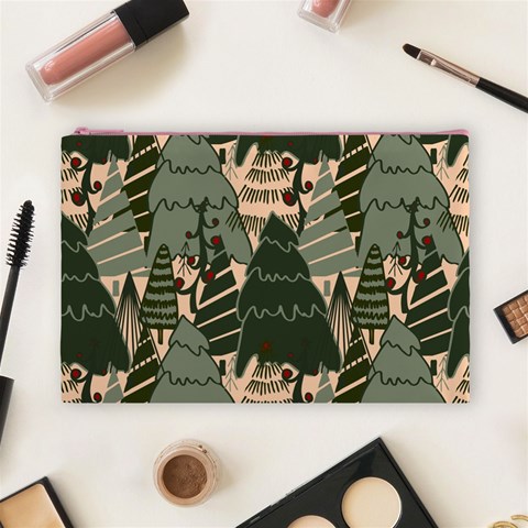 Christmas Vector Seamless Tree Pattern Cosmetic Bag (Large) from ArtsNow.com Front