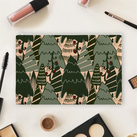 Christmas Vector Seamless Tree Pattern Cosmetic Bag (Large) from ArtsNow.com Front
