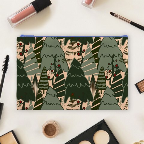 Christmas Vector Seamless Tree Pattern Cosmetic Bag (Large) from ArtsNow.com Front
