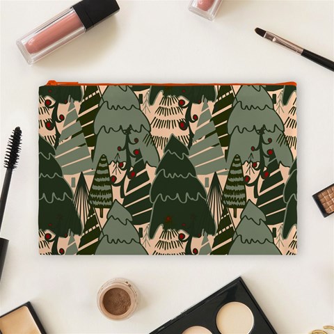 Christmas Vector Seamless Tree Pattern Cosmetic Bag (Large) from ArtsNow.com Front