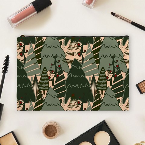 Christmas Vector Seamless Tree Pattern Cosmetic Bag (Large) from ArtsNow.com Front