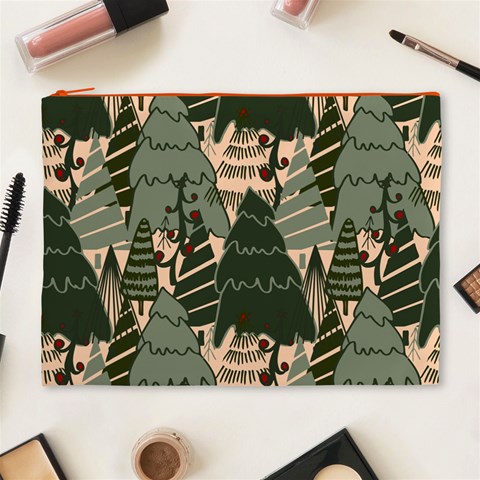 Christmas Vector Seamless Tree Pattern Cosmetic Bag (XL) from ArtsNow.com Front