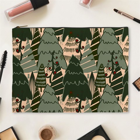 Christmas Vector Seamless Tree Pattern Cosmetic Bag (XL) from ArtsNow.com Front