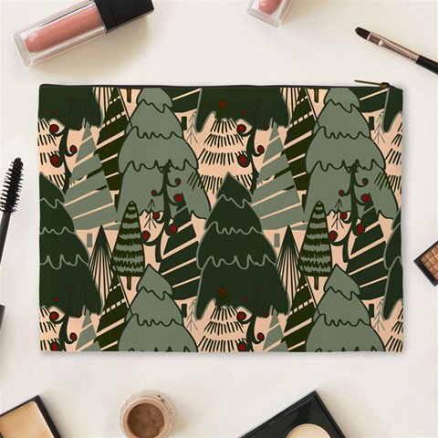 Christmas Vector Seamless Tree Pattern Cosmetic Bag (XL) from ArtsNow.com Back
