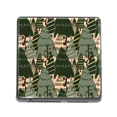 Christmas Vector Seamless Tree Pattern Memory Card Reader (Square 5 Slot) from ArtsNow.com Front