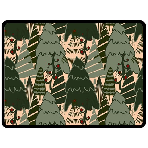 Christmas Vector Seamless Tree Pattern Fleece Blanket (Large) from ArtsNow.com 80 x60  Blanket Front