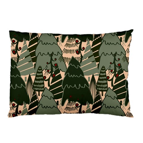 Christmas Vector Seamless Tree Pattern Pillow Case (Two Sides) from ArtsNow.com Front