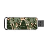 Christmas Vector Seamless Tree Pattern Portable USB Flash (One Side)