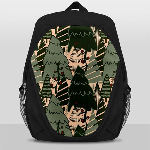 Christmas Vector Seamless Tree Pattern Backpack Bag from ArtsNow.com Front