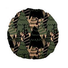 Christmas Vector Seamless Tree Pattern Standard 15  Premium Round Cushions from ArtsNow.com Back